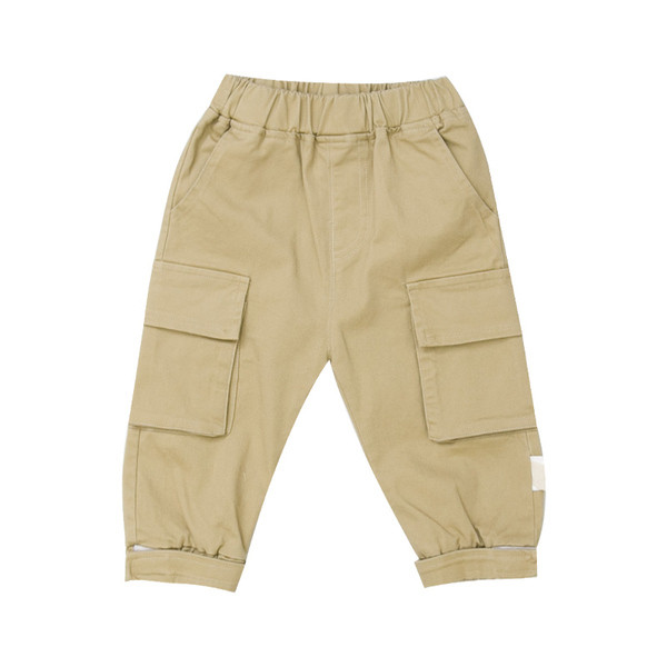 Model nou de pantaloni casual pentru copii pentru baieti in maro si negru