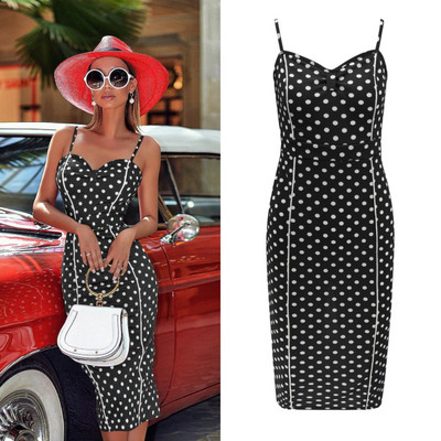 Rochie elegantă de damă cu puncte în patru culori