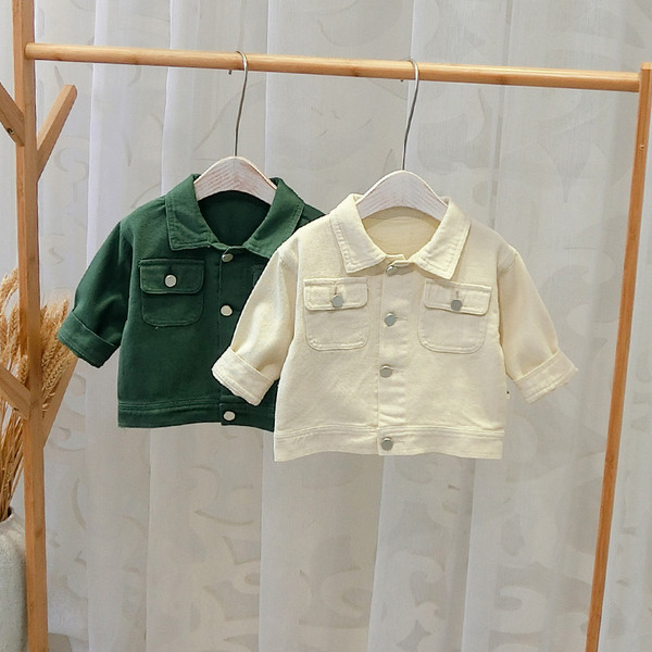 Geaca de copii stil nou model pentru baieti in verde si alb