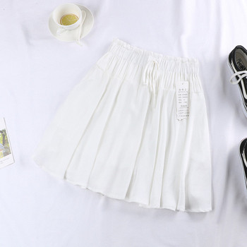 Fusta casual dama in patru culori cu cravate