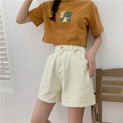 Pantaloni scurți moderni de damă cu talie înaltă în diferite culori