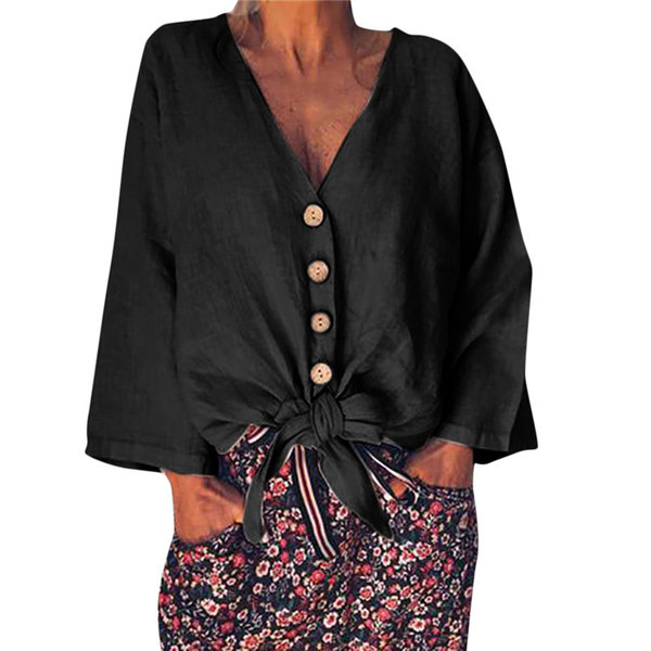 Bluza casual de dama cu maneci lungi si cravate in doua culori