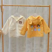 Geaca pentru copii model nou pentru baieti in galben si bej