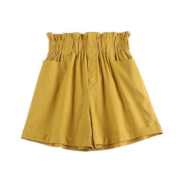 Pantaloni scurti de dama in mai multe culori cu nasturi