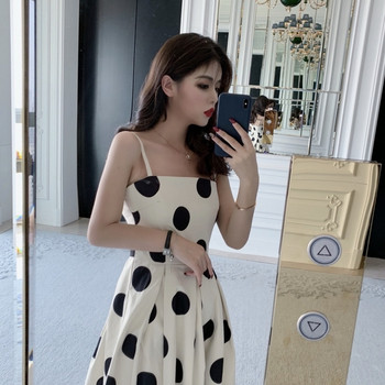 Rochie moderna de dama lunga cu bretele subtiri