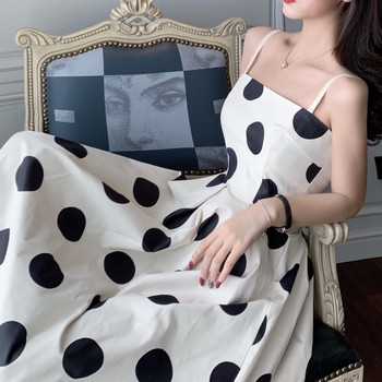 Rochie moderna de dama lunga cu bretele subtiri