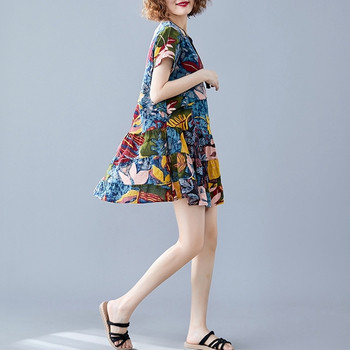 Rochie casual dama cu model floral - model croiat