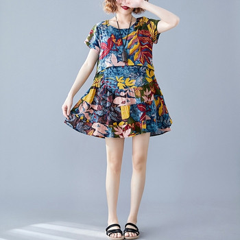 Rochie casual dama cu model floral - model croiat