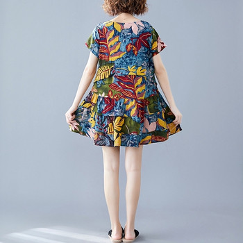 Rochie casual dama cu model floral - model croiat