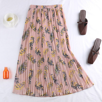 Fusta de dama actuala in trei culori cu motive florale