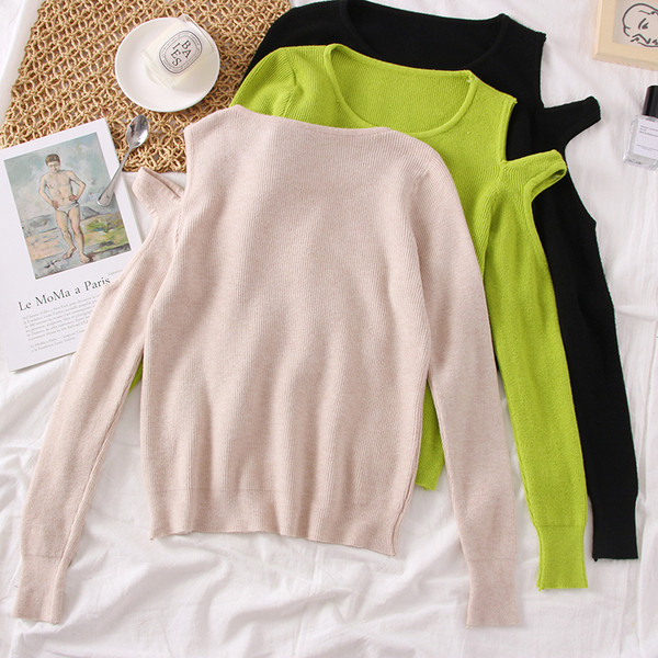 Bluză de damă modernă cu decolteu O - trei culori