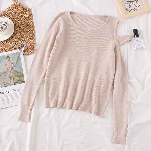 Bluză de damă modernă cu decolteu O - trei culori