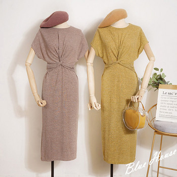 Rochie moderna de dama cu maneci scurte in mai multe culori