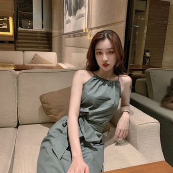 Rochie de dama actuala in doua culori cu bretele subtiri