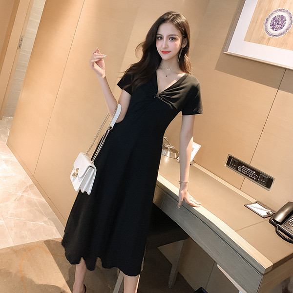 Rochie casual de dama in doua culori cu maneca scurta