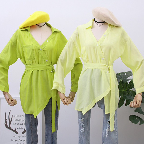 Camasa de dama asimetrica model nou - mai multe culori