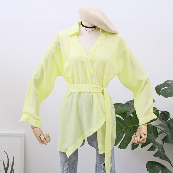 Camasa de dama asimetrica model nou - mai multe culori