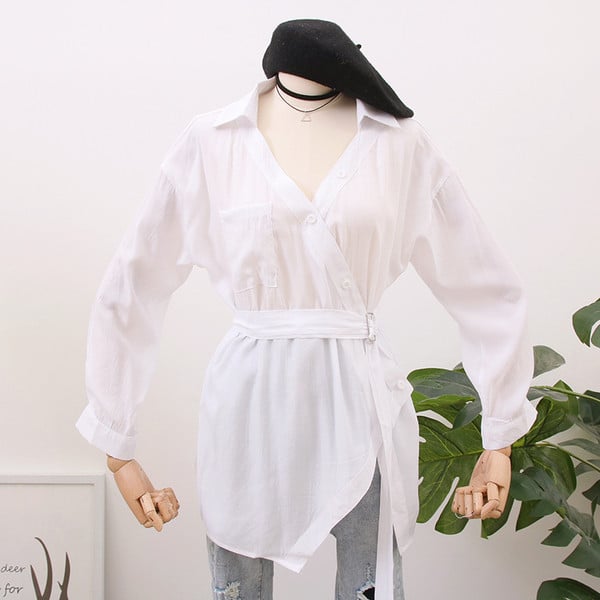 Camasa de dama asimetrica model nou - mai multe culori