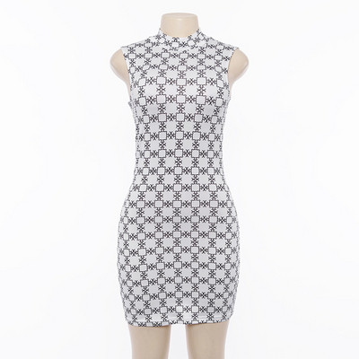 Rochie scurta de dama in doua culori