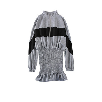 Rochie sport de dama model nou in gri si negru