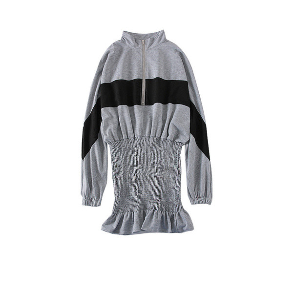 Rochie sport de dama model nou in gri si negru