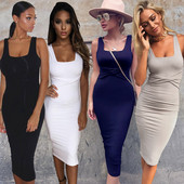 Rochie moderna de dama cu bretele in patru culori