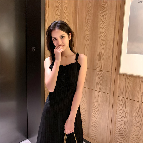 Rochie de dama actuala cu bretele subtiri in trei culori