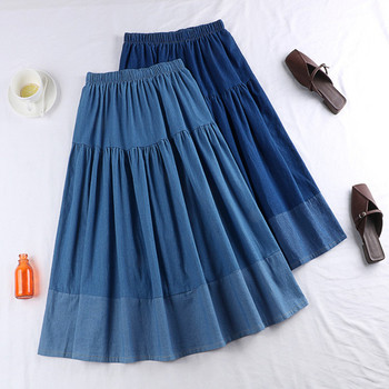 Fustă modernă de damă în model de culoare albastră