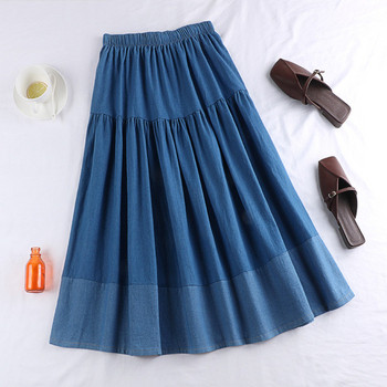 Fustă modernă de damă în model de culoare albastră