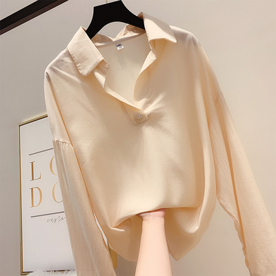 Cămașă de damă cu guler și mâneci lungi în mai multe culori