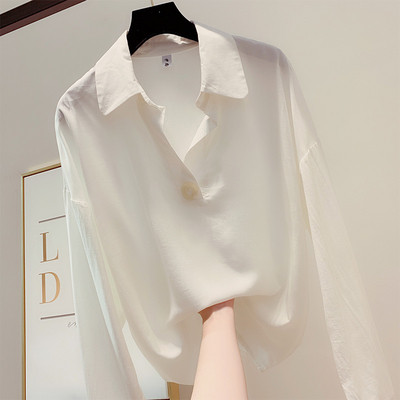 Cămașă de damă cu guler și mâneci lungi în mai multe culori