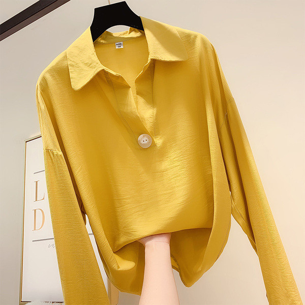 Cămașă de damă cu guler și mâneci lungi în mai multe culori