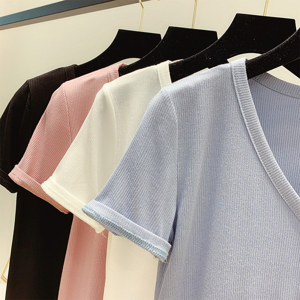 Bluza de dama cu maneca scurta si nasturi in mai multe culori