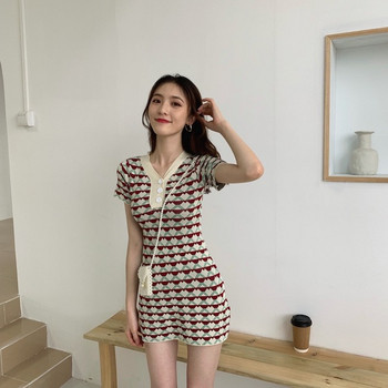 Rochie casual dama model subtire cu maneci scurte