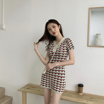 Rochie casual dama model subtire cu maneci scurte