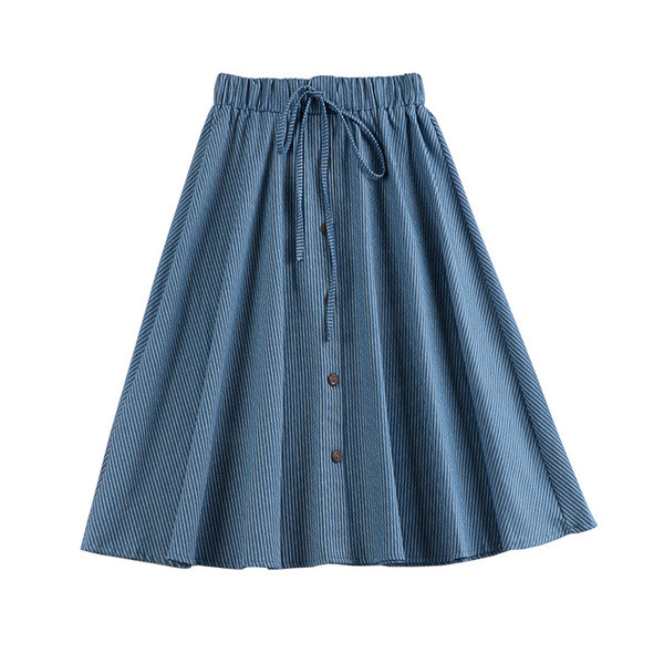 Fusta de dama moderna cu nasturi si cravate