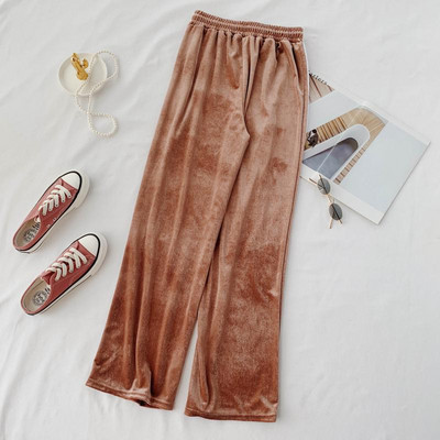 Pantaloni lungi dama casual cu margini si cravate in mai multe culori