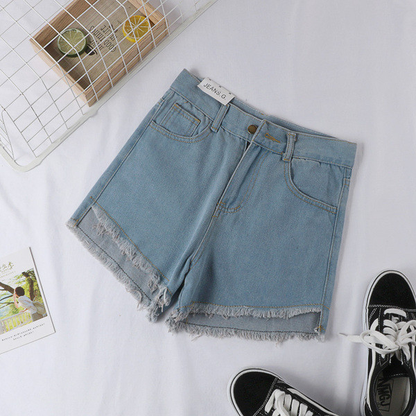 Blugi scurti de dama in patru culori - cu talie inalta