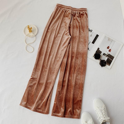 Pantaloni lungi dama casual cu cravate si talie inalta