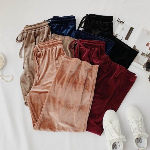 Pantaloni lungi dama casual cu cravate si talie inalta