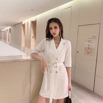 Rochie moderna de dama cu decolteu in V in doua culori