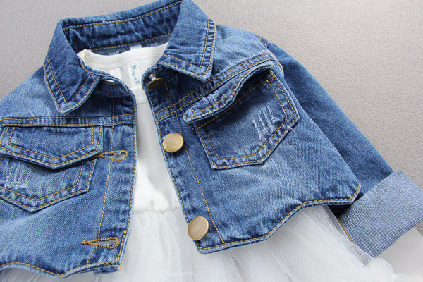 Set copii model nou pentru fete rochie + jacheta in doua culori