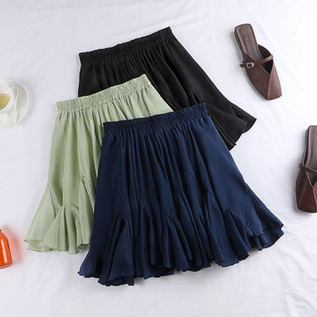 Model casual de fustă de damă croiată în patru culori