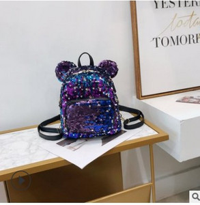 Rucsac modern de dama cu paiete in trei culori