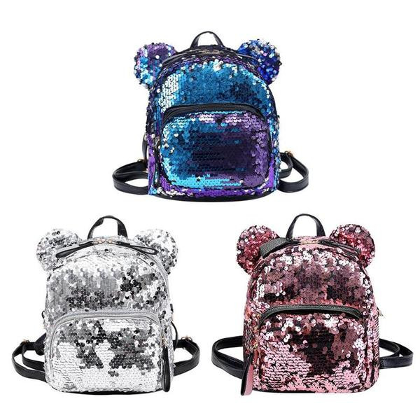 Rucsac modern de dama cu paiete in trei culori