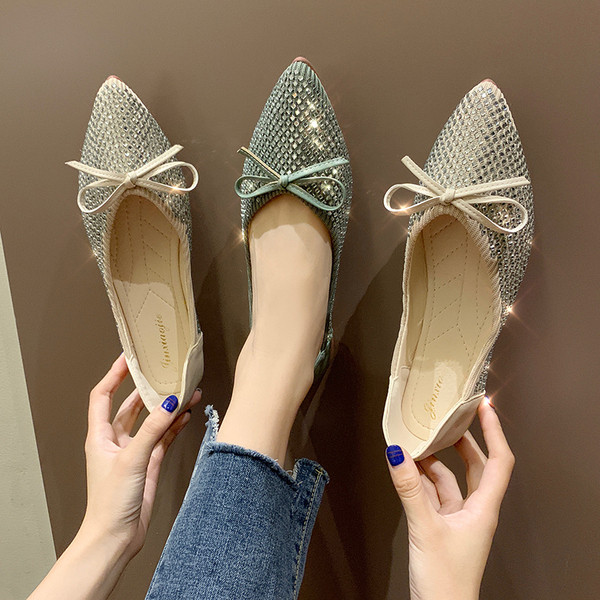 Pantofi eleganti de dama cu panglica in gri si verde