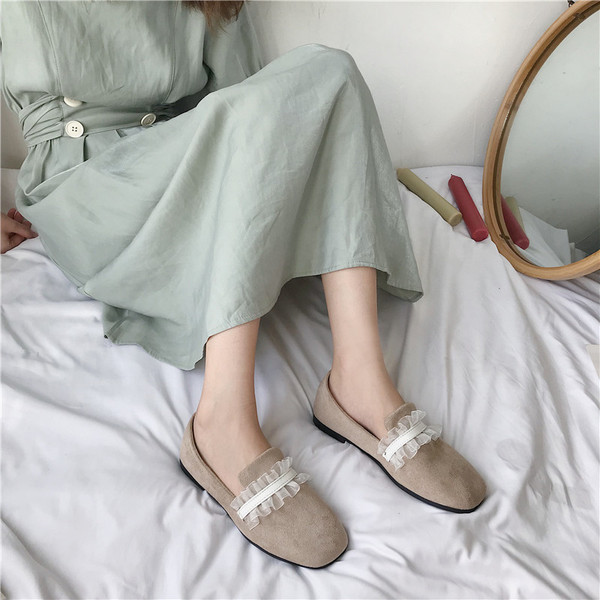 Mocasini eleganti de dama din piele intoarsa ecologica in negru si maro