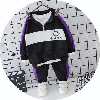 Set sport bebelus pentru fete in roz si negru