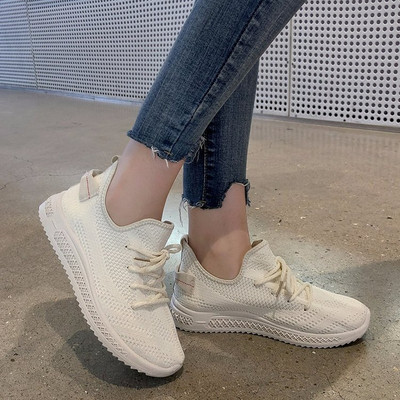 Καθημερινά  γυναικεία αθλητικά παπούτσια με κίτρινο, κόκκινο και λευκό χρώμα