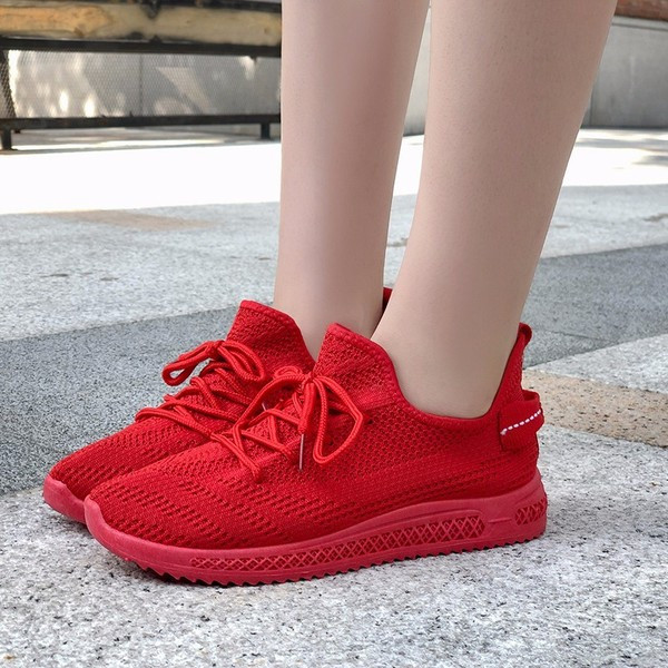 Καθημερινά  γυναικεία αθλητικά παπούτσια με κίτρινο, κόκκινο και λευκό χρώμα